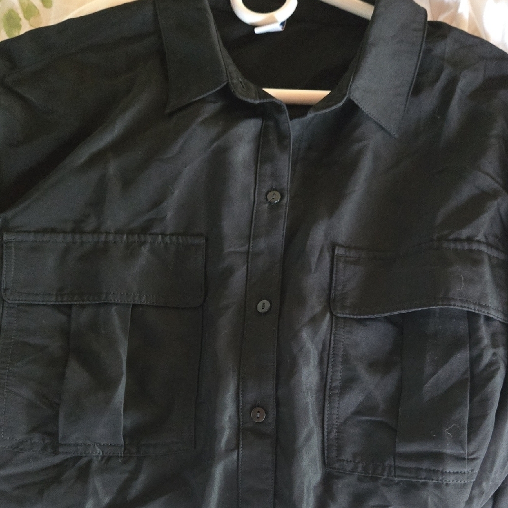 Old Navy Black Casual Button Down Shirt - Picture 5 of 5